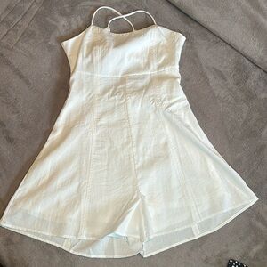 En;semble White Woven Romper